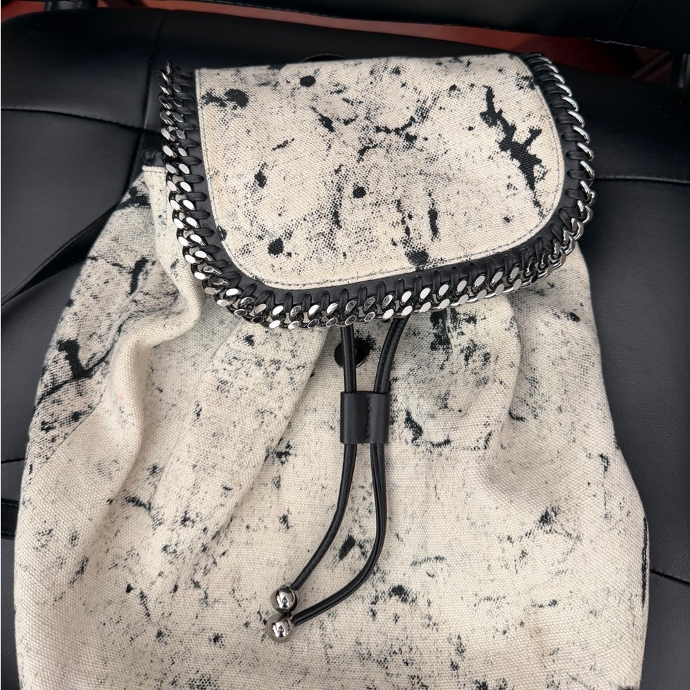 Stella Mcartney Stylish Black and White Women's Backpack